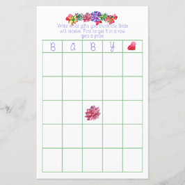Baby Bingo Succulent Baby Shower