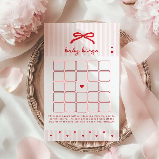 Baby BIngo Sweetheart Red Bow Valentines game (Skapare uppladdad)