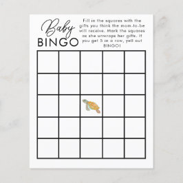 Baby Bingo Vattenfärg Havssköldpadda Duschspel Flygblad