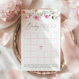 Baby Bingo Wildblomma Bow-babyduschspel