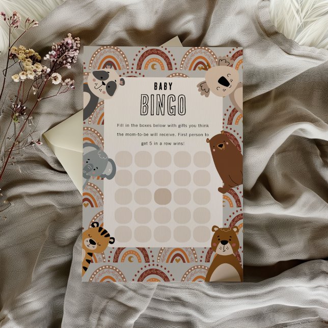 Baby Bingo Woodland Animals Neutral Baby Shower (Skapare uppladdad)