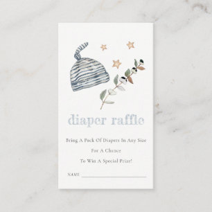 Baby Binnie Blue Diaper Raffle Baby Shower Tilläggskort