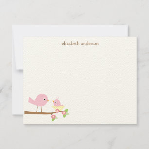 Baby Birds Nest Baby Shower Tack Anteckningskort