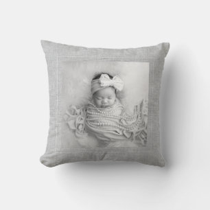 Baby Birth Announcement Photo Nursery Decor Sweet Kudde