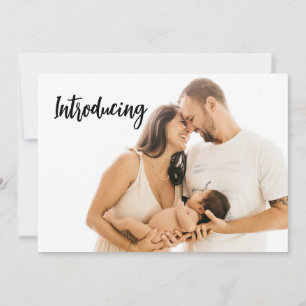 Baby Birth Anpassningsbar Nyfödda foton Introdukti Meddelande