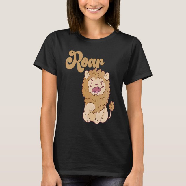 Baby Birthday One Wild Lion Animals Celebration Bo T Shirt (Framsida)