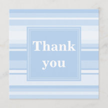 Baby blåa ränder enkla eleganta tack