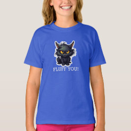 Baby Black Cat Design - flickors grundläggande T-S T Shirt