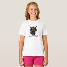 Baby Black Cat Design - flickors grundläggande T-S