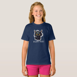 Baby Black Cat Design - flickors grundläggande T-S T Shirt