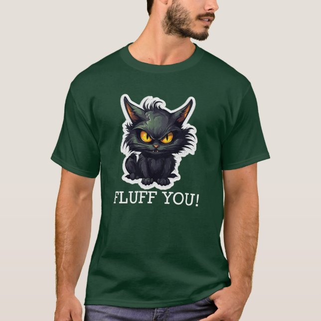 Baby Black Cat Design - grundläggande Mörk T-Shirt (Framsida)