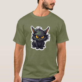 Baby Black Cat Design - grundläggande Mörk T-Shirt