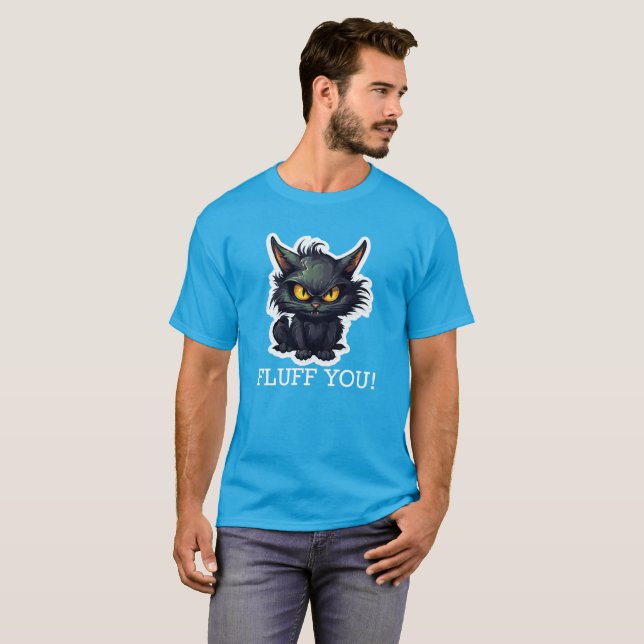Baby Black Cat Design - grundläggande Mörk T-Shirt (Hel framsida)