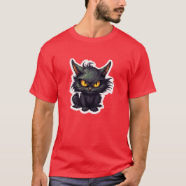 Baby Black Cat Design - grundläggande Mörk T-Shirt