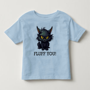 Baby Black Cat Design - Småbarn Bra Jersey T-Shir T Shirt