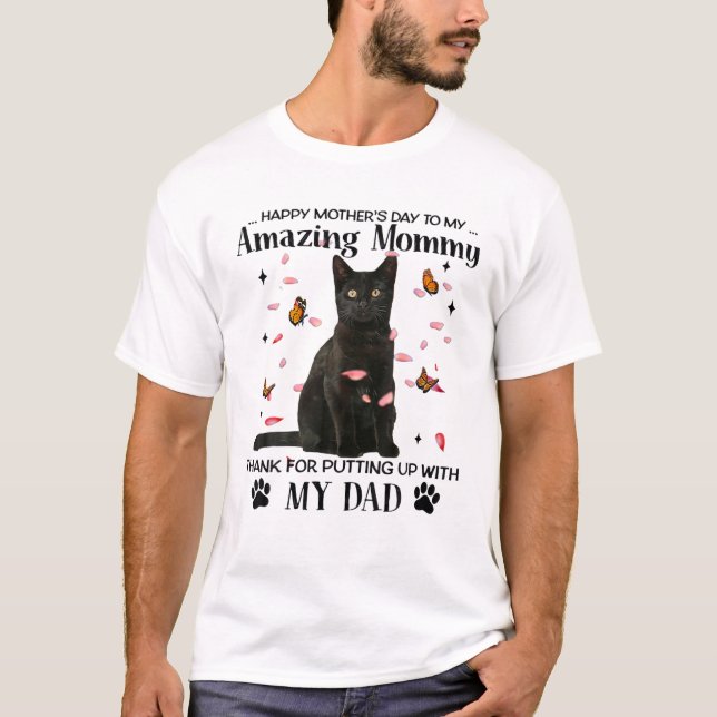 Baby Black Cat Lycklig Mor's Day to My Fantastisk  T Shirt (Framsida)