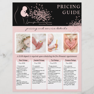 Baby Black Doula Birth Coach Pregnant Pricing Reklamblad