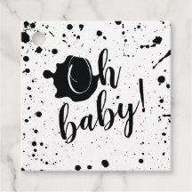 Baby Black Paint Splatter Unisex Baby Shower