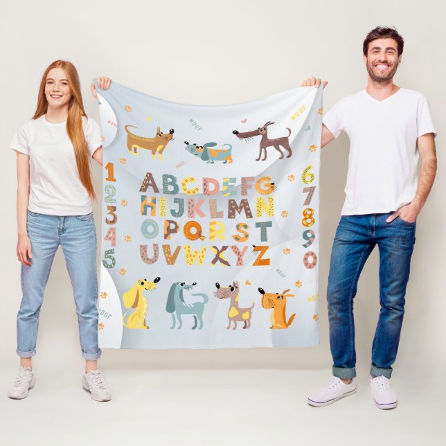 Baby Blanket - ABC brev Fleecefilt (På plats)