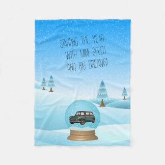 Baby blanket with Mini Cooper Fleecefilt