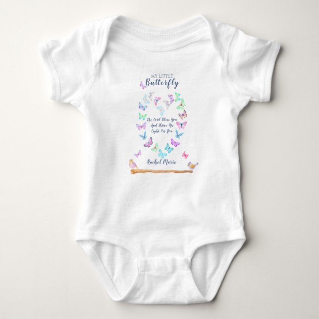 Baby Blating Butterfly Heart T Shirt (Framsida)