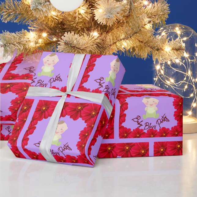 Baby Bliss Party blek lila Presentpapper (Helgdagar)