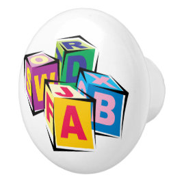 Baby blockerar keramiska lådknappar knopp