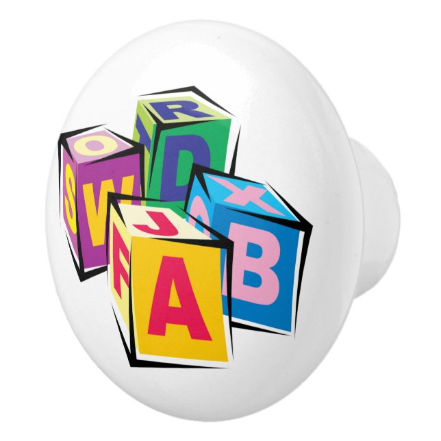 Baby blockerar keramiska lådknappar knopp (Höger)