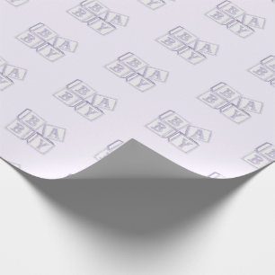 Baby blockerar typografi Lila vattenfärgsvisning Presentpapper