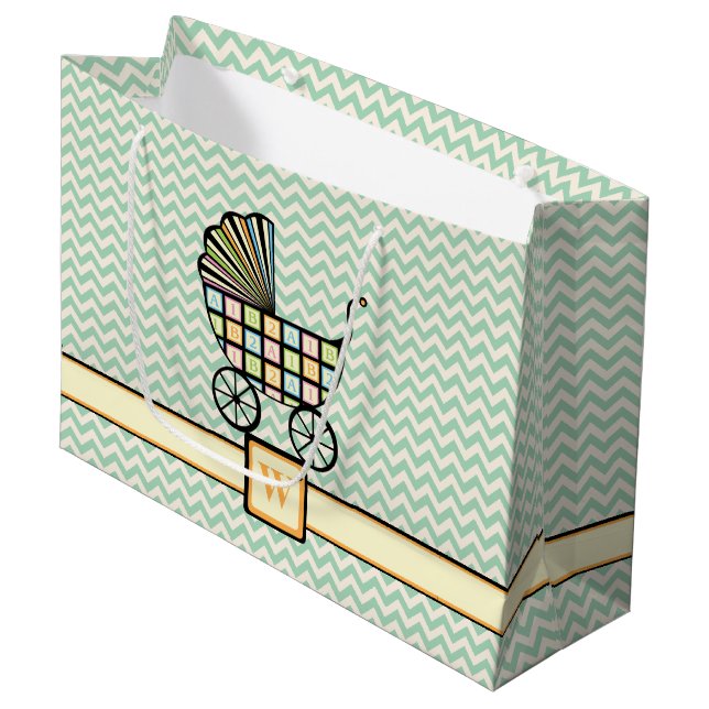Baby Blocks Barnvagn Gift Bag (Framsidan Vinklad)