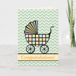 Baby Blocks Barnvagn Greeting Card Kort