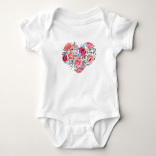 Baby Blommigt Birthday Baby Bodywear T Shirt