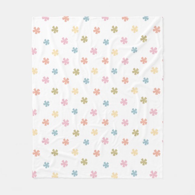 Baby blommor Fleece Blanket (Framsidan)