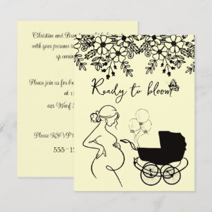 Baby Bloom Baby Shower Inbjudan Digital Nedladdnin