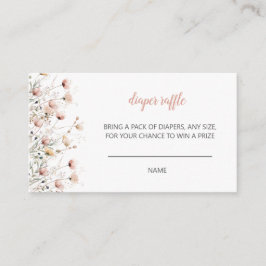 Baby Bloom floral baby shower diaper raffle game Tilläggskort