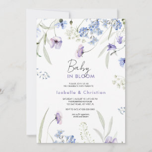 Baby Bloom Vilda Blommor Rustik Inbjudningar