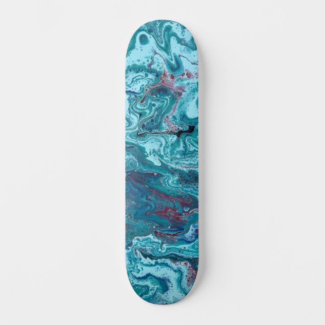 Baby blue 1 Coola Skateboard dek av akryl Abstrakt (Framsida)