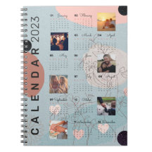 Baby blue 2023 Calendar journal , 6 anpassningsbar