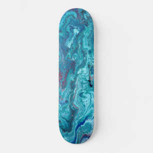 Baby blue 2 Blått akrylat Abstrakt Skateboard Deck