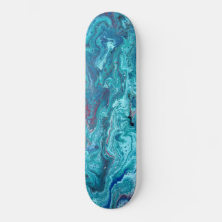 Baby blue 2 Blått akrylat Abstrakt Skateboard Deck