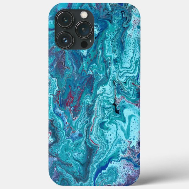 Baby blue 2 Blue Acrylic Abstrakt Phone Case (Baksida)