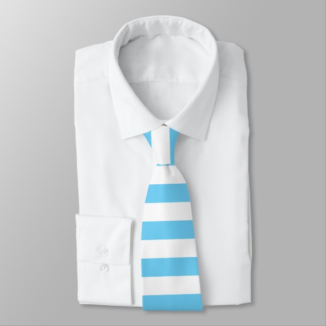 Baby Blue and White Stripe Tie Slips (Bunden)