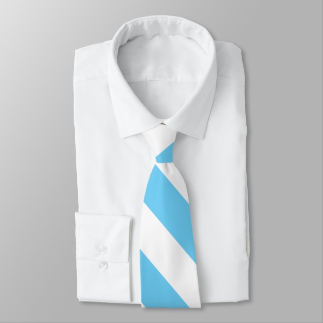 Baby Blue and White Striped Necktie Slips (Bunden)