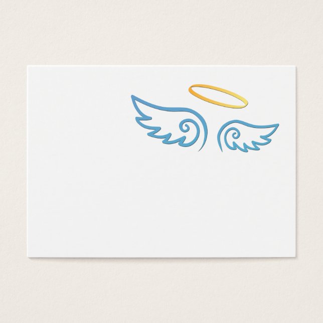 Baby blue Angel vingar med Halo Visitkort (Framsidan)