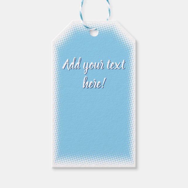 Baby blue Anpassningsbar för babyskor Presentetikett (Framsidan)