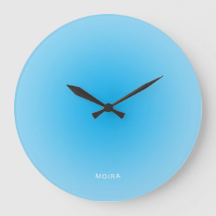 Baby blue Azure Radial Gradient Stor Klocka