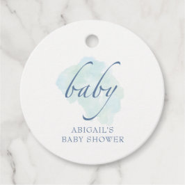 Baby Blue, Baby Shower Gåvor Etiketter