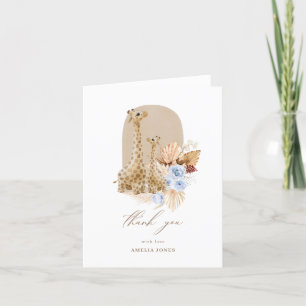 Baby blue babystövel av Pampas Grass Giraffe Tack Kort
