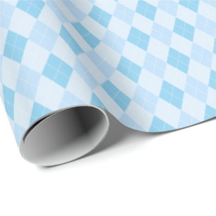Baby blue babystövel för små argyle presentpapper