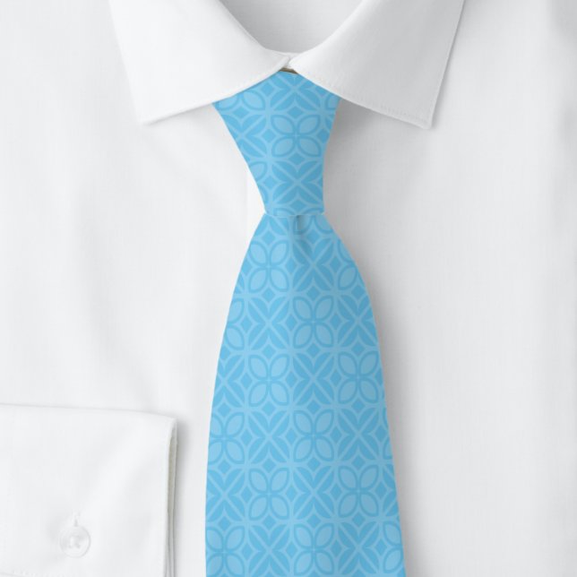 Baby Blue blad och linjer Slips (Skapare uppladdad)